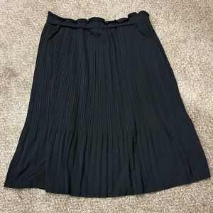 SIMLU Black Pleated Pull On Skirt sz 3X